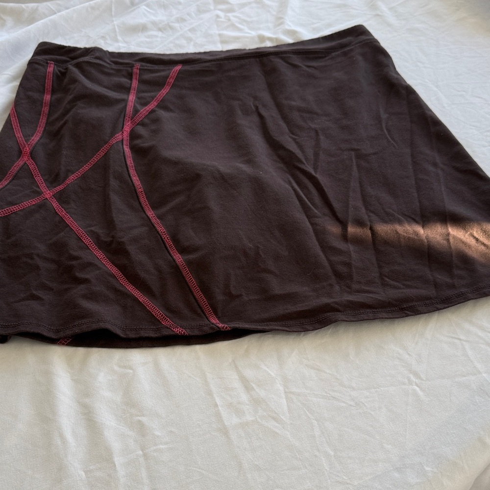 Brown Skort with Pink Accents